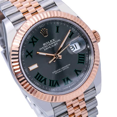rose gold silver rolex
